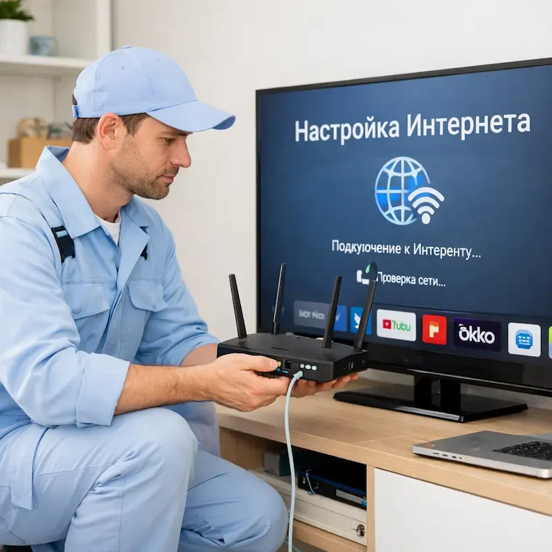 Настройка интернета на телевизоре в Саранске