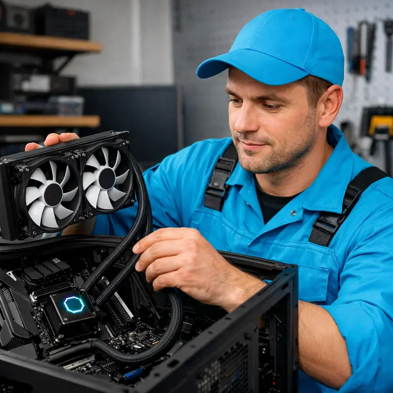 Установка водяного охлаждения на компьютер в Саранске
